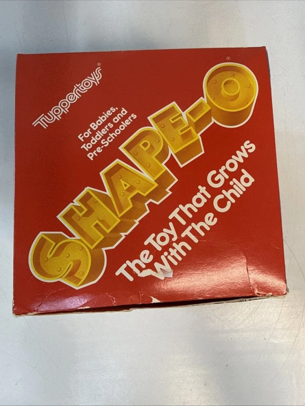 Tupperware SHAPE-O BALL Vintage Shape Sorter Baby Toy Complete 12 x Shapes & Box
